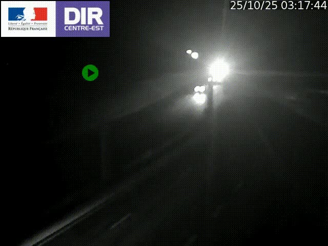 Caméra de circulation routière sur le boulevard périphérique Laurent Bonnevay de Lyon (D383) à hauteur de Bron, avant la jonction avec l'A43. Vue orientée vers l'échangeur