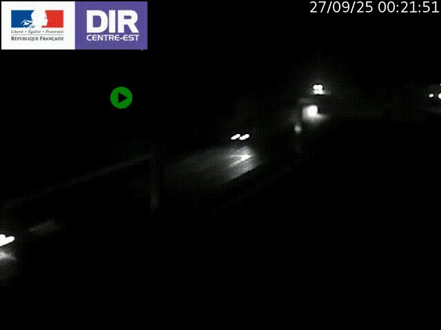 Caméra de circulation routière sur le boulevard périphérique Laurent Bonnevay de Lyon (D383) à hauteur de Bron, avant la jonction avec l'A43. Vue orientée vers l'échangeur