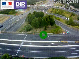 Webcam traffic à Grenoble-sud sur l'autoroute A480. Vue orientée vers l'entrée et la sortie de Grenoble