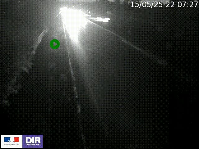 Webcam à Bron sur l'A43 à la jonction avec le boulevard périphérique de Lyon (D383). Vue orientée vers Lyon
