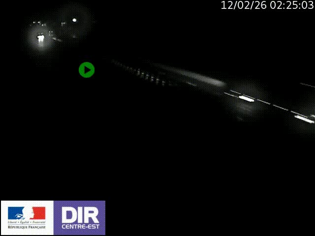 Caméra trafic à la jonction entre l'A46 (Rocade-est de Lyon) et l'A42 à hauteur de Vault-en-Velin en direction de Marseille