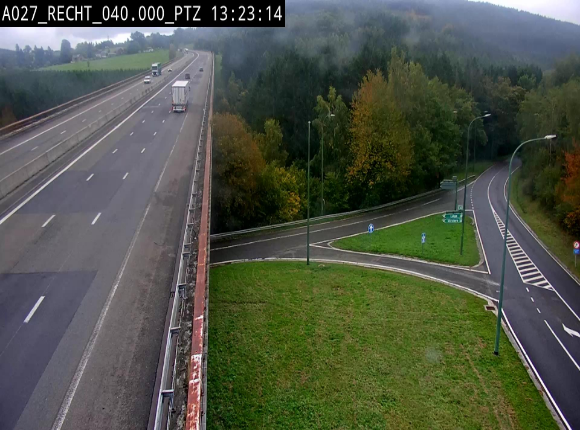 Webcam sur A27/E42 après Malmedy. Vue orientée vers l'Allemagne