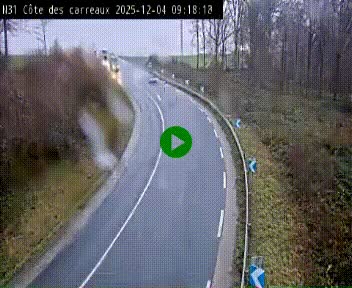 Webcam en haut de la Côte des Carreaux sur la N31 à Avesnes-en-Bray. Vue orientée vers Rouen