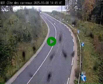 Webcam en haut de la Côte des Carreaux sur la N31 à Avesnes-en-Bray. Vue orientée vers Rouen