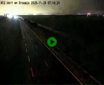 Webcam à hauteur de Vert-en-Drouais sur la N12, en périphérie de Dreux. Vue orientée vers Alençon
