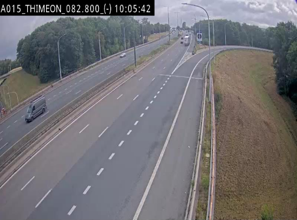 Caméra trafic Belgique - Thiméon - E42, jonction avec A54 (E420) direction La Louvière/Charleroi - BK 82.82