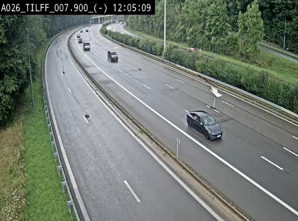 Webcam autoroute A26/E25 à Esneux, en Belgique en direction Luxembourg - BK 7.9