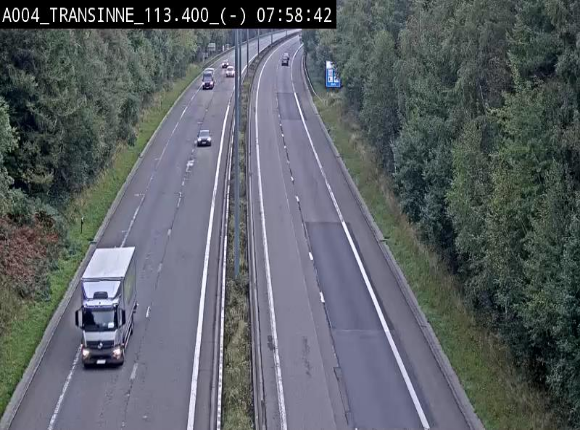 Caméra trafic E411 (A4) - Transinne direction Namur - BK 113.425