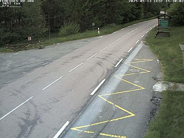 Webcam en haut du col des Fenesses, aussi appelé col du Ménil sur la D486 à 593 mètres d'altitude dans les Vosges