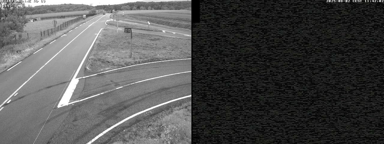 Webcam à Bellefontaine dans les Vosges à 552 mètres d'altitude sur la D63, à la jonction avec la D20A