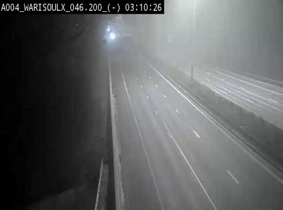 Webcam sur l'E411 à proximité de la jonction avec l'E42 à Warisoulx. Vue orientée vers le nord