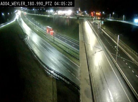 Webcam à la jonction entre la N81 et l'E411 à hauteur de la sortie 32 Longwy/Messancy à Arlon. Vue orientée vers Bruxelles