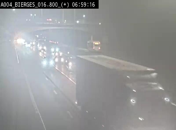 Webcam à Wavre, à hauteur de la sortie 5 Bierges. Vue orientée vers Namur