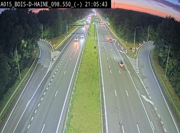 Webcam autoroute Belgique - Bois d'Haine - E42 - BK 98.6