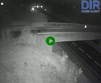 Webcam sur A84 à hauteur de Pont-Farcy, au niveau du pont autoroutier sur la Vire, au sud de Saint-Lô