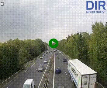 Webcam sur le périphérique de Caen (N814) à l'est de la ville, à Mondeville hauteur de la sortie 2, Presqu'île-Rives de l'Orne, au bout de l'autoroute A13