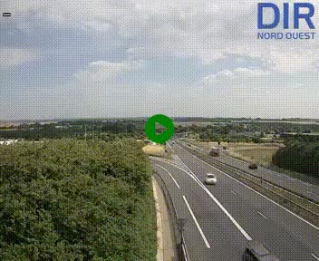 Webcam au début de l'A84 sur le périphérique Ouest de Caen (N814) à hauteur de la sortie 9, Porte de Bretagne