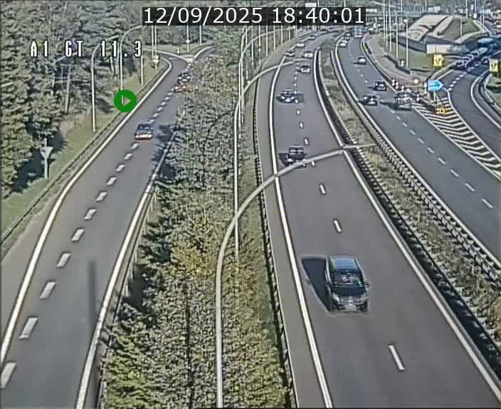 Traffic live webcam Luxembourg Senningerberg - A1 direction Allemagne - BK 11.3