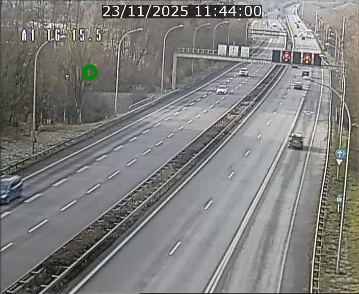 Traffic live webcam Luxembourg Munsbach - A1 direction Luxembourg - BK 15.5