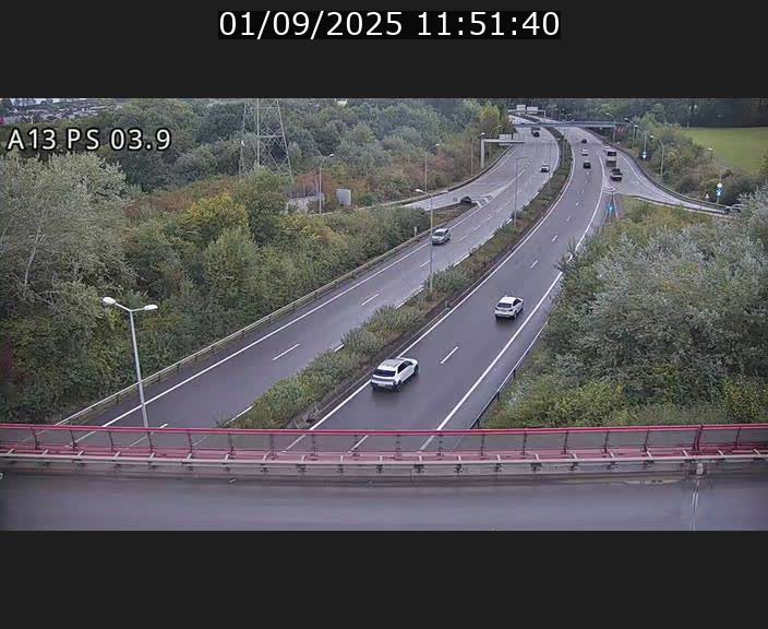 Traffic live webcam Luxembourg Differdange - A13 direction Esch-sur-Alzette - BK 3.9