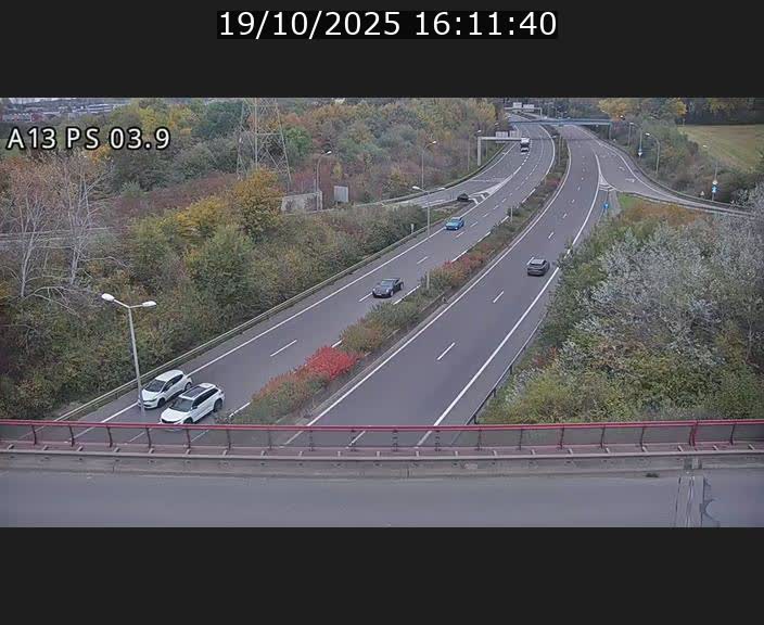 Traffic live webcam Luxembourg Differdange - A13 direction Esch-sur-Alzette - BK 3.9