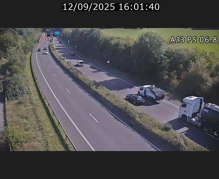 Traffic live webcam Luxembourg Ehlerange - A13 direction Esch-sur-Alzette - BK 6.8