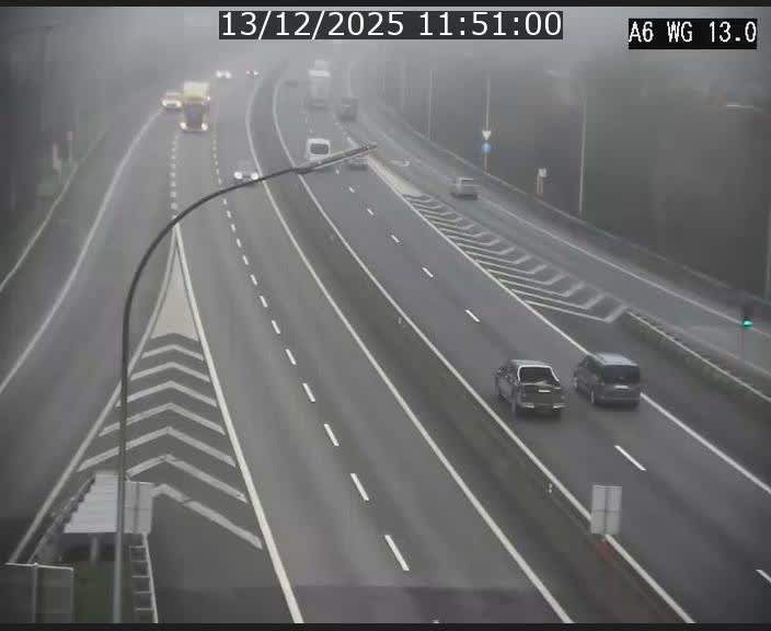 Traffic live webcam Luxembourg Mamer - A6 - BK 13 - direction Luxembourg/France/Allemagne