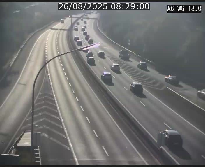 Traffic live webcam Luxembourg Mamer - A6 - BK 13 - direction Luxembourg/France/Allemagne