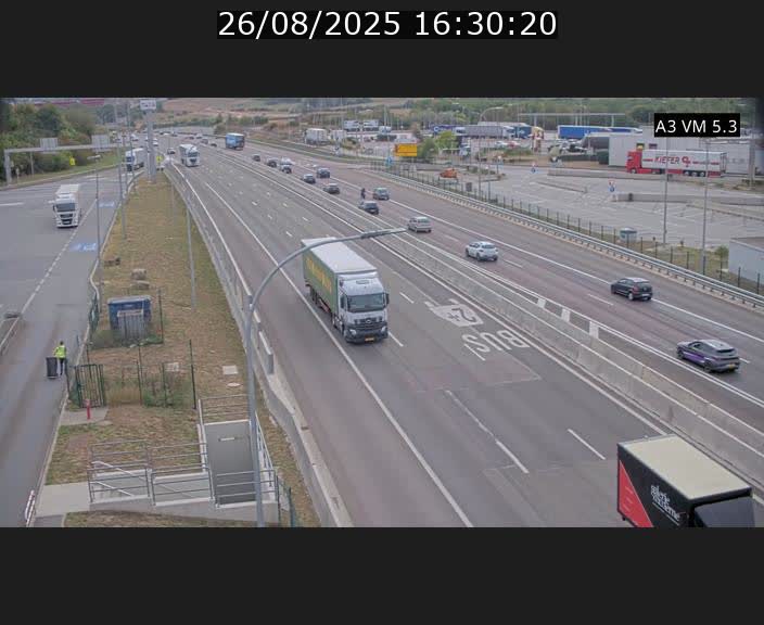 Traffic live webcam Luxembourg Aire de Berchem - A3 - BK 5 - direction France