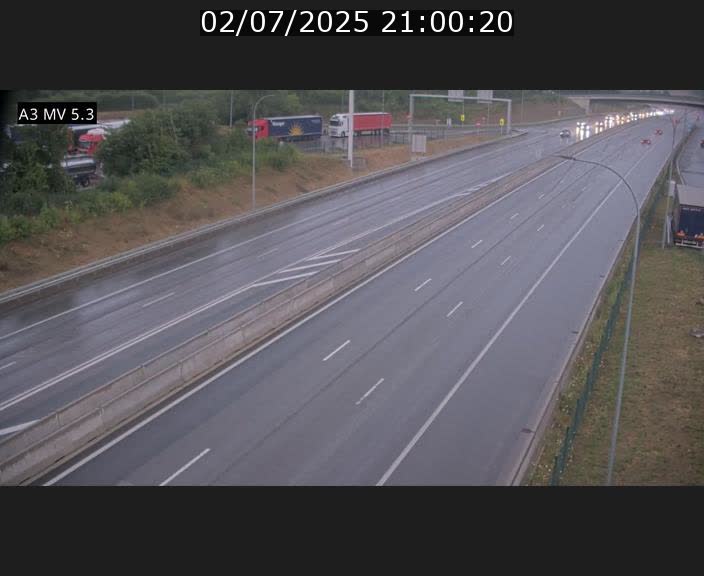 Webcam à l'Aire de Berchem au Luxembourg sur l'A3. Vue orientée vers la France
