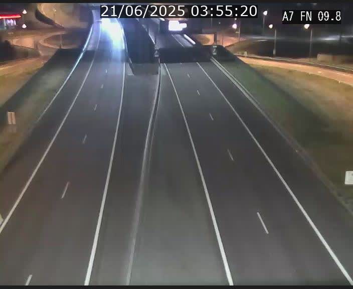 Caméra trafic Luxembourg - A7, Tunnel Gousselerbierg, sortie sud, direction rond-point Lorentzweiler (BK 9.9)