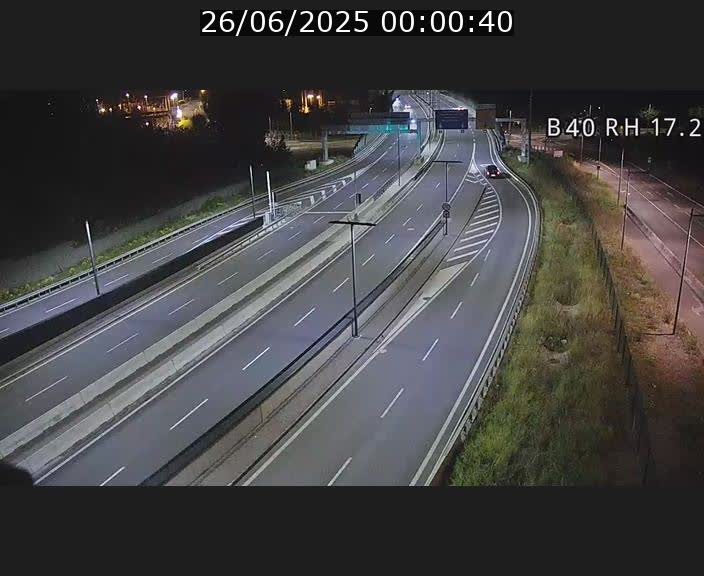 Webcam sur le contournement d'Esch Belval à hauteur de la sortie Université de Luxembourg. Vue orientée vers Luxembourg