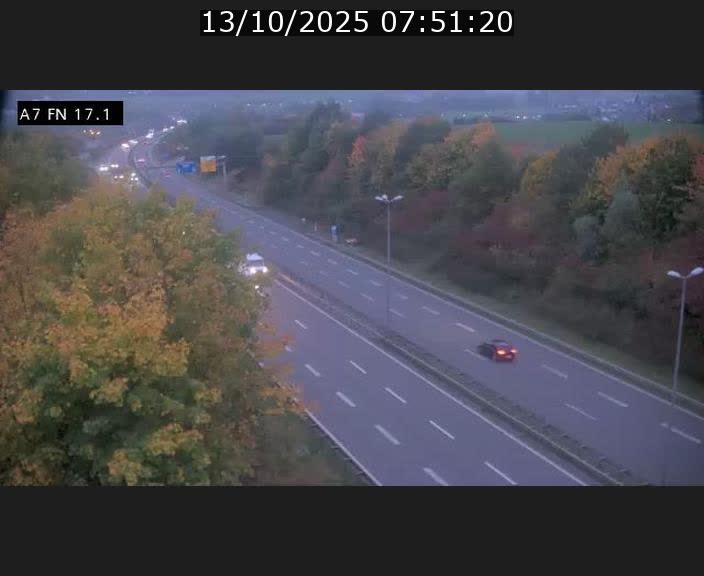 Caméra trafic Luxembourg - A7, Merscherbierg direction Mersch