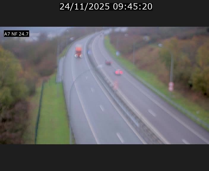 Caméra trafic Luxembourg - A7, Schieren direction Mersch