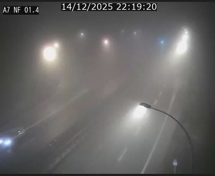 Caméra autoroute Luxembourg A7 - Echangeur Waldhaff - direction Tunnel Stafelter