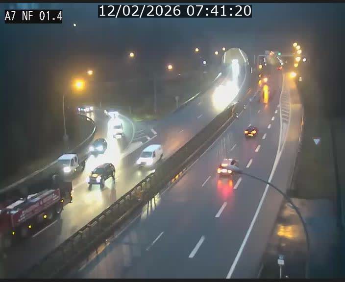 Caméra autoroute Luxembourg A7 - Echangeur Waldhaff - direction Tunnel Stafelter