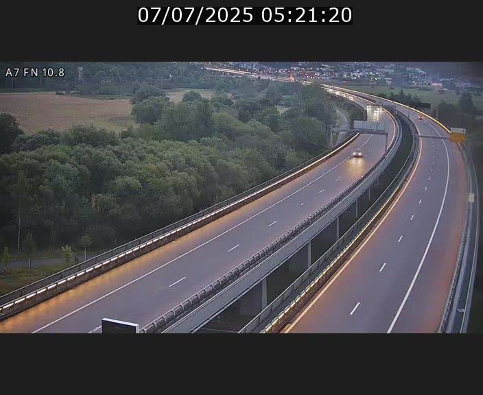 Caméra trafic Luxembourg - A7, Tunnel Gousselerbierg, sortie sud, direction rond-point Lorentzweiler (BK 10.8)