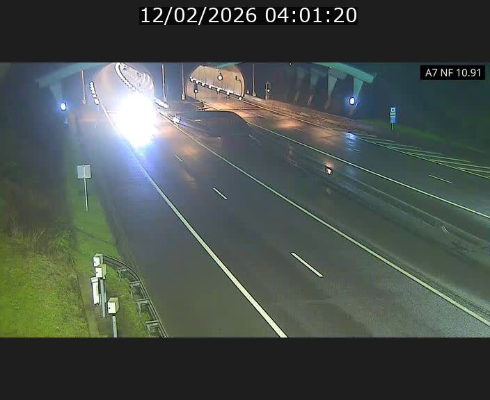 Caméra trafic Luxembourg - A7, Tunnel Gousselerbierg, entrée sud, direction Mersch