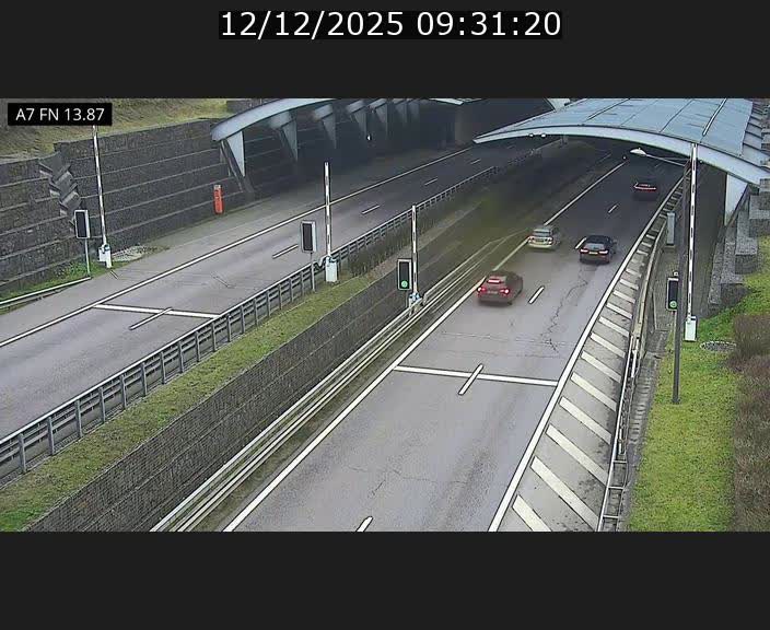 Caméra trafic Luxembourg - A7, Tunnel Gousselerbierg, entrée nord, direction Lorentzweiler