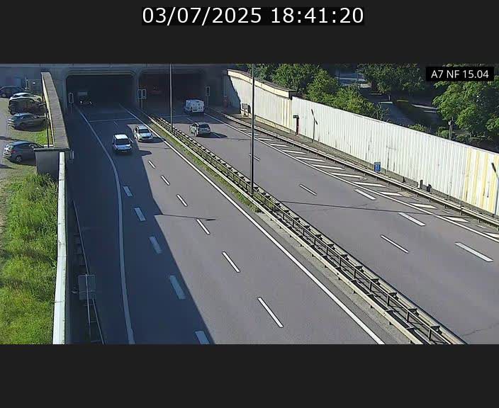 Caméra trafic Luxembourg - A7, Tunnel Mersch, entrée sud, direction Ettelbruck