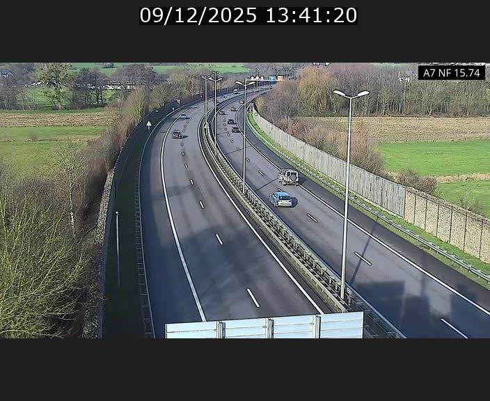 Caméra trafic Luxembourg - A7, Tunnel Mersch, entrée nord, direction Lorentzweiler