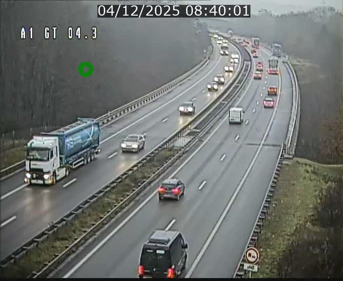Traffic live webcam Luxembourg Itzig - A1 direction Sandweiler - BK 4.3