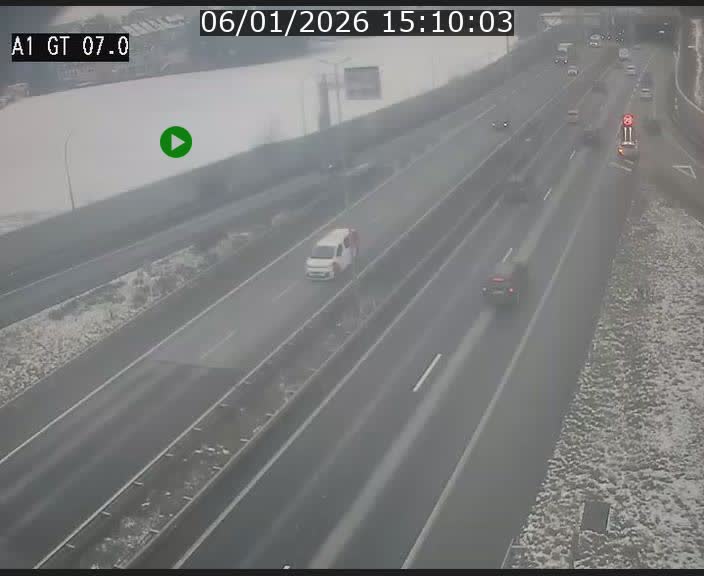 Traffic live webcam Luxembourg Cents - A1 direction Kirchberg - BK 7