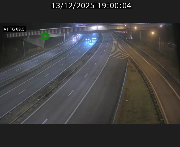 Traffic live webcam Luxembourg Jonction Grünewald - A1 direction Luxembourg-ville - BK 9.5