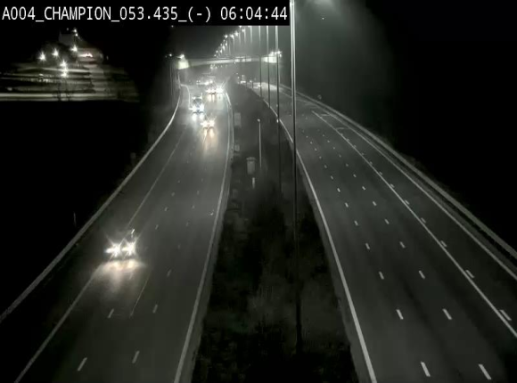 Webcam E411 à Champion, à proximité de Namur. Vue orientée vers Bruxelles