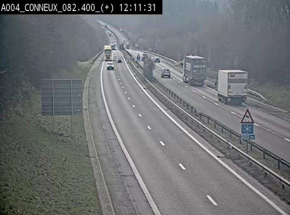 Webcam à hauteur de Conneux sur l'E411 en direction du sud de la Belgique