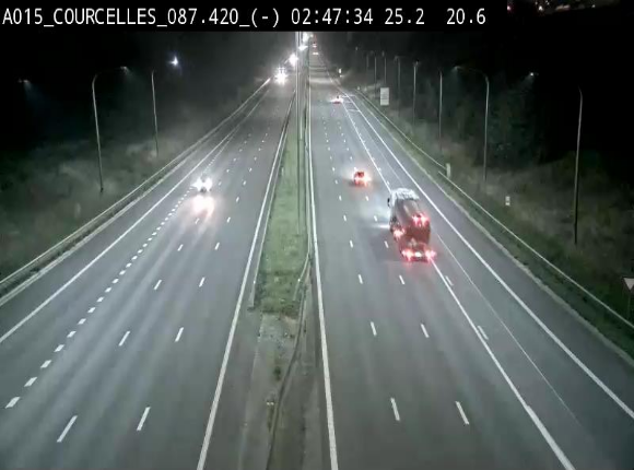 Webcam autoroute Belgique - Viesville - E42 direction Mons - BK 84.35