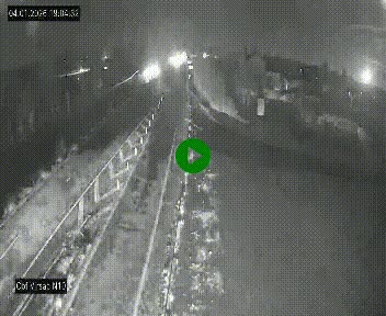 Vue en direct de l'autoroute A10 grâce à un drône situé au-dessus du péage de Virsac