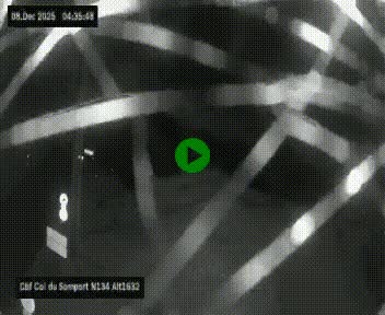 Webcam au col du Somport, côté français, sur la N134, dans les Pyrénées, en direction de l'Espagne, à 1632 mètres d'altitude