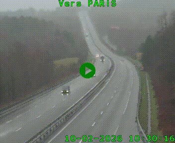 Caméra routière sur l'autoroute A20 à Bessines-sur-Gartempe. Vue orientée vers Paris